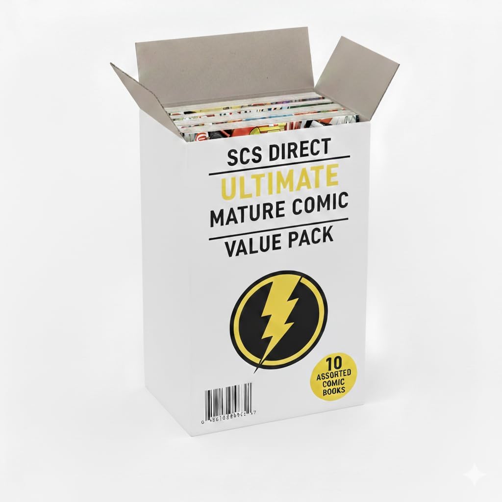 DC Marvel 18+ Comic Book Value Gift Pack- 10 Different Adult/Mature Content Comics from Vertigo, Max, and Independent Publishers - No Dupes or Fillers, Top Artists - Great for Graphic Novel & Art Fans