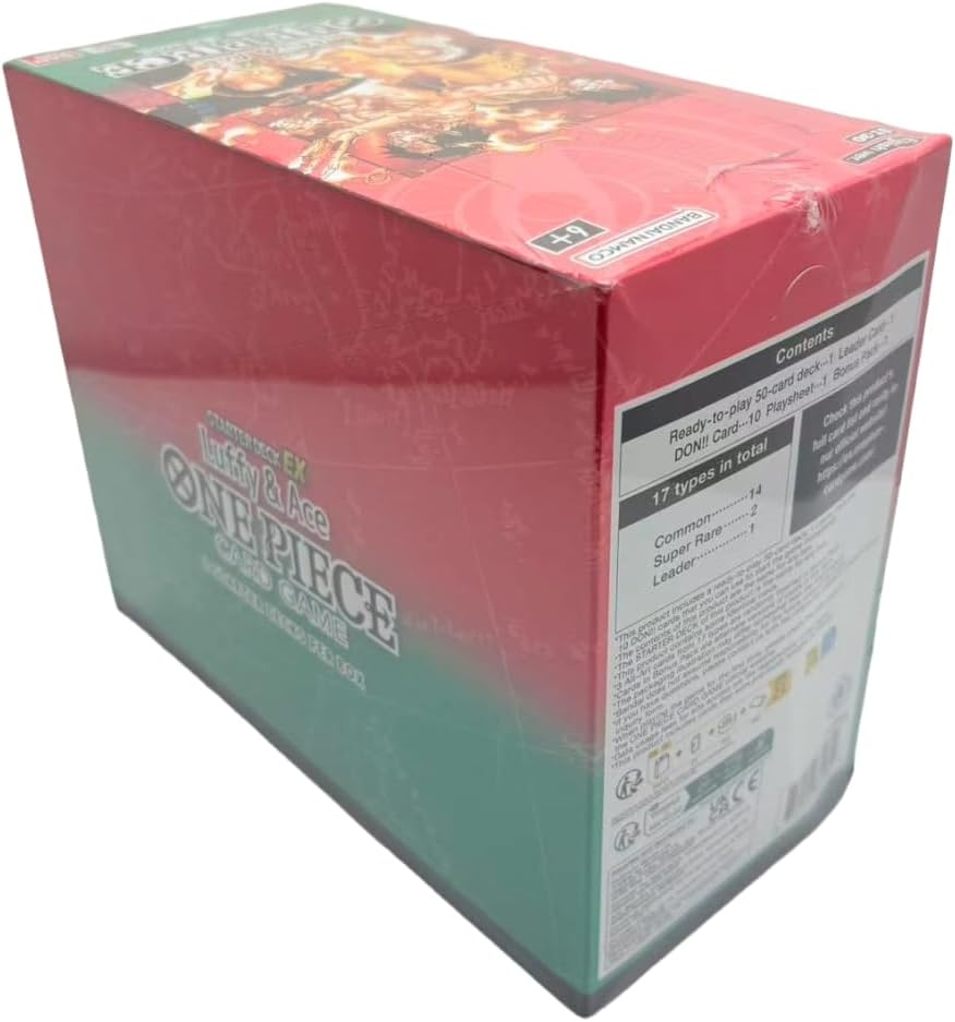 One Piece Trading Collectable Card Game TCG ST-30 Starter Deck EX Luffy & Ace Display Case (6 Decks)