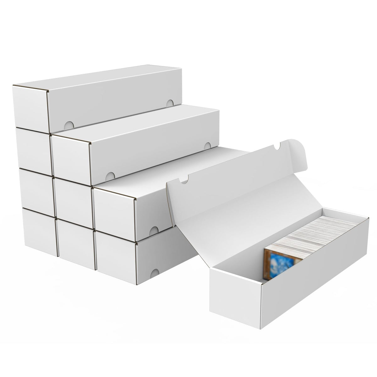 Trading Card Storage Box, 20-Pack 1100 Count White Corrugated Cardboard Box