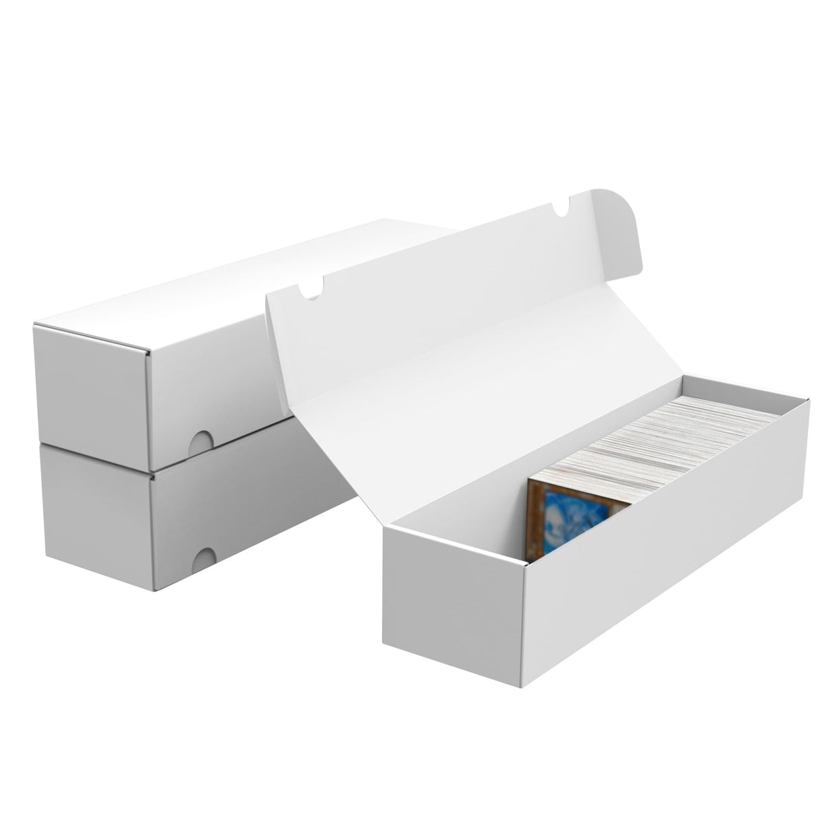 Trading Card Storage Box, 20-Pack 1100 Count White Corrugated Cardboard Box