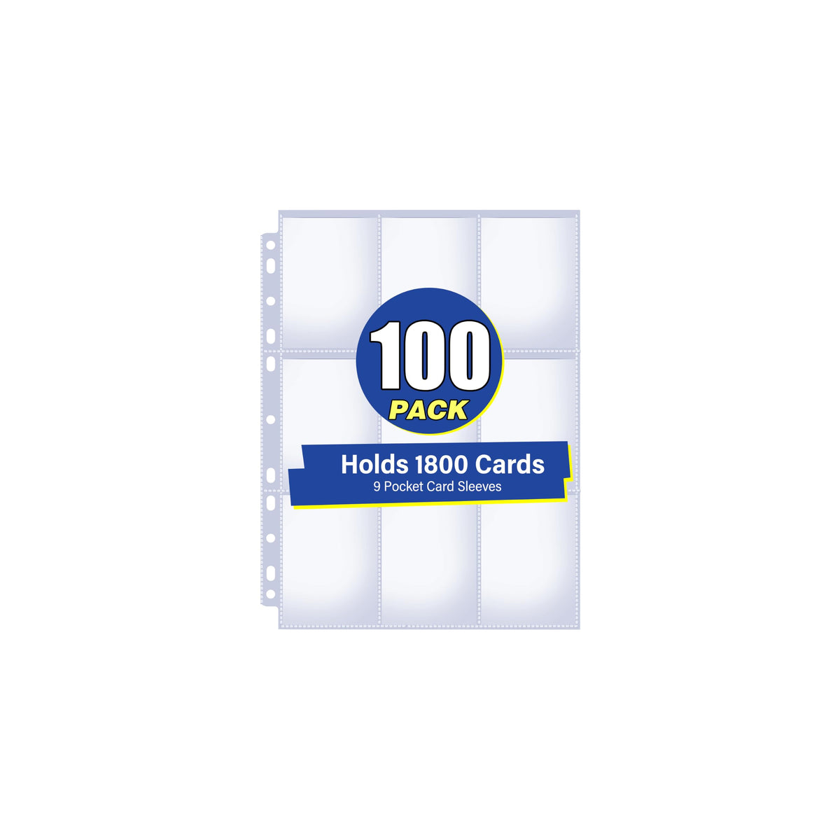 200 Pack 9 Pocket Card Sleeves Binder Sheets, Holds 3600 Cards