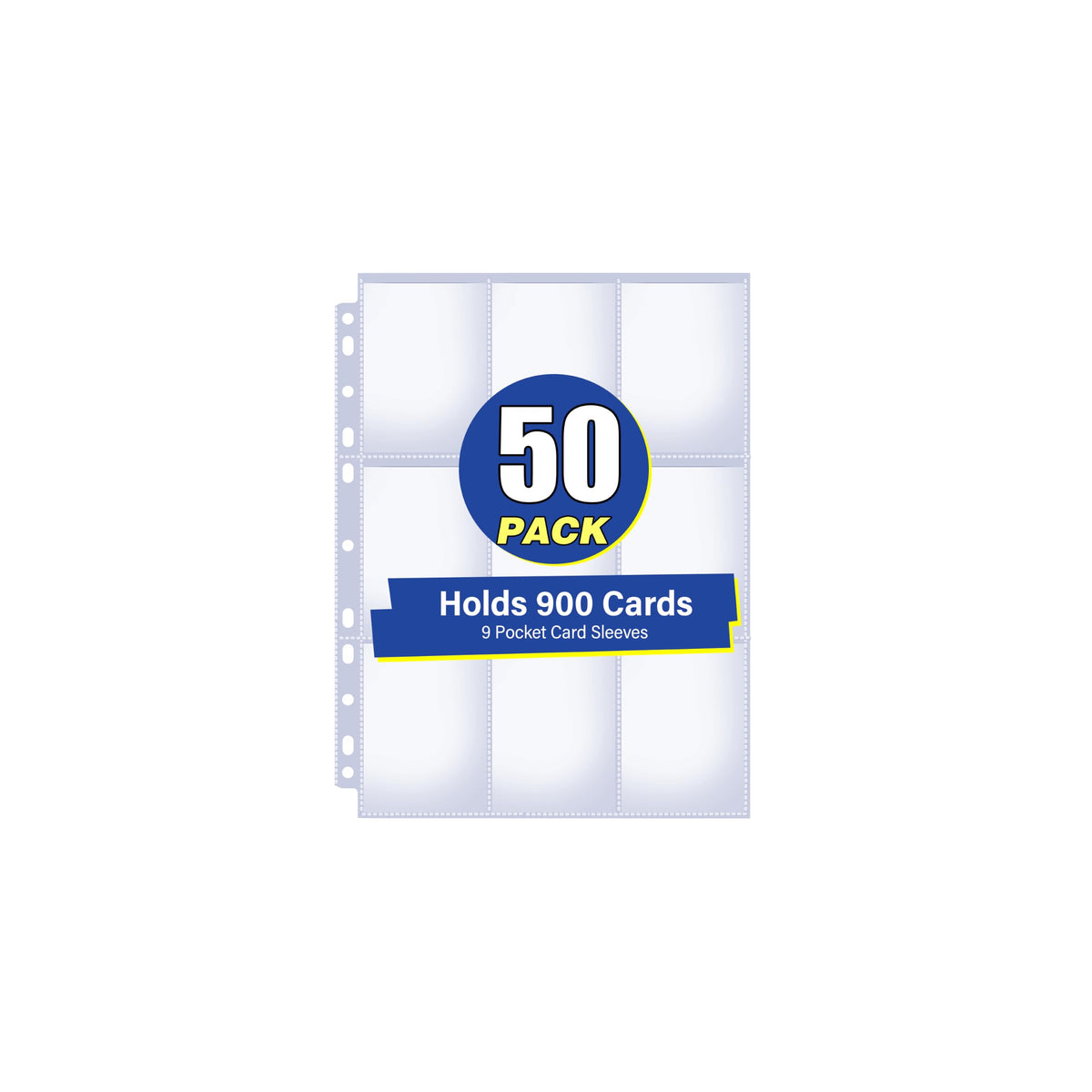 200 Pack 9 Pocket Card Sleeves Binder Sheets, Holds 3600 Cards