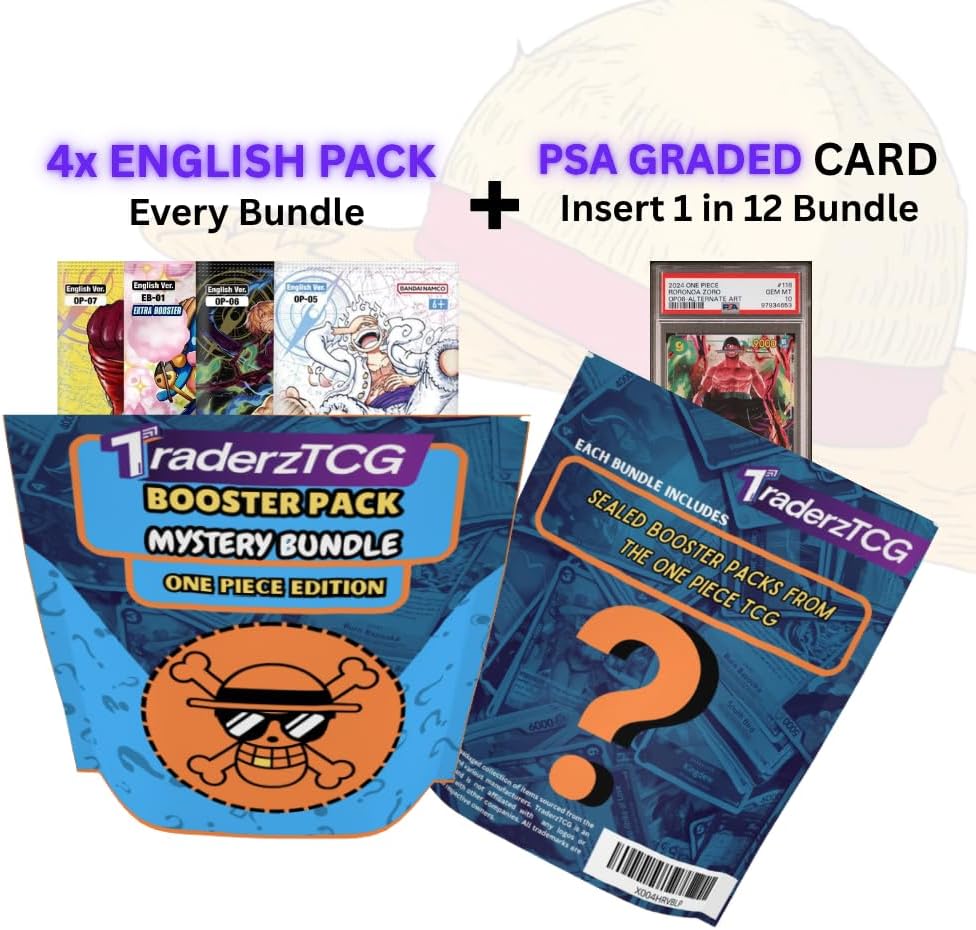 One Piece TCG English Booster Pack Bundle – (4 Pack English) - Perfect for One Piece Cards Game Fans, Anime Collectors, and TCG Enthusiasts