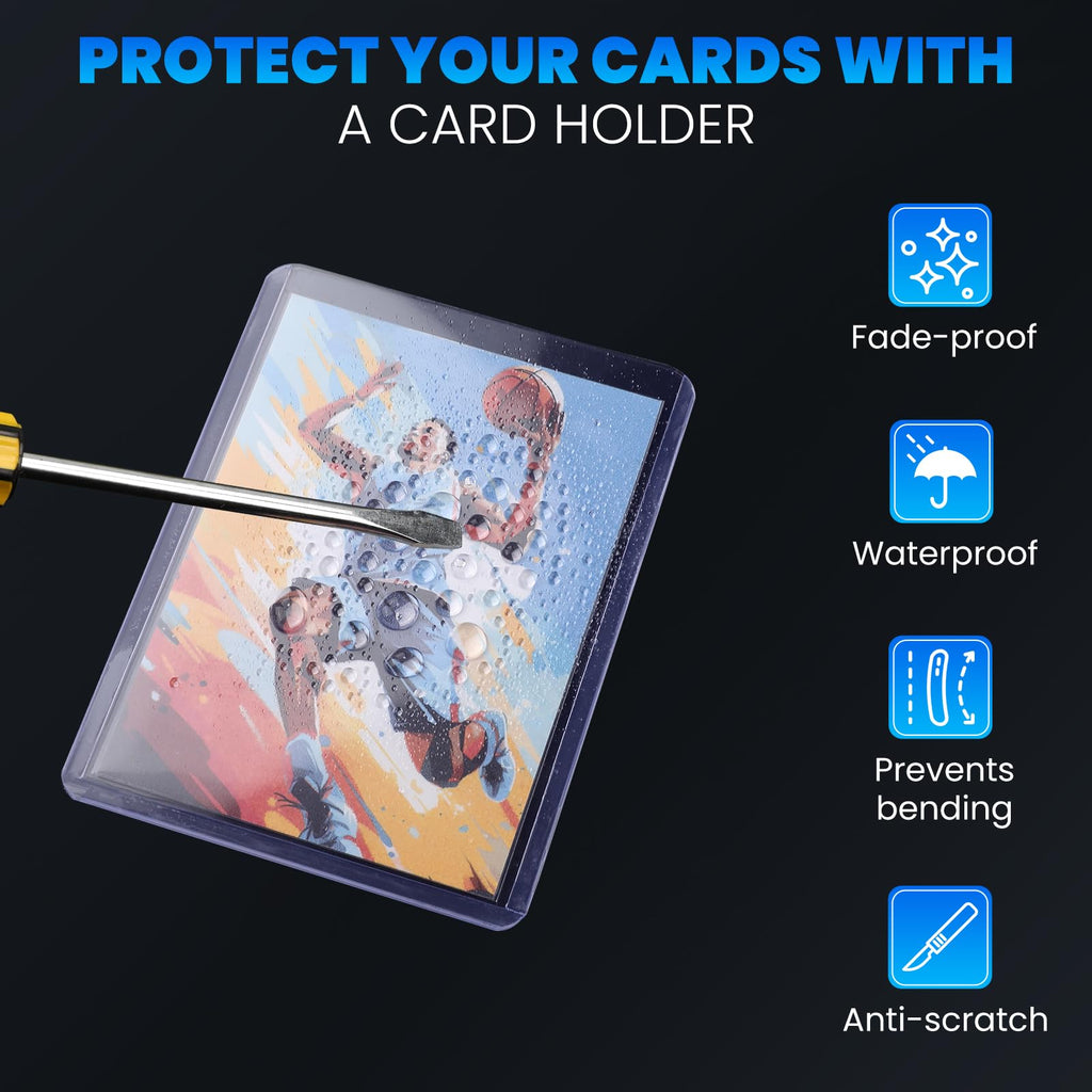1600 Card Sleeves Top Loaders for Cards, 3" x 4" Hard Plastic Toploaders