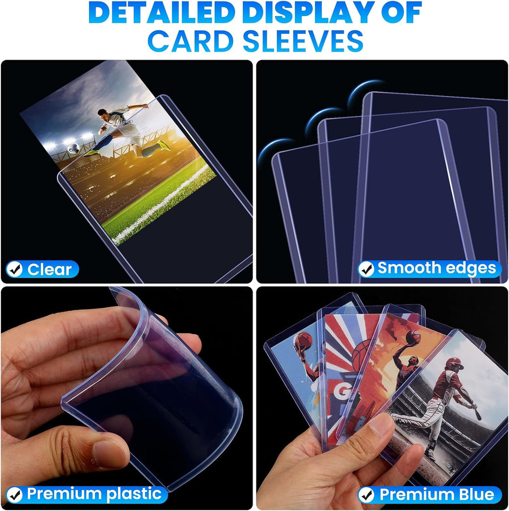 1600 Card Sleeves Top Loaders for Cards, 3" x 4" Hard Plastic Toploaders