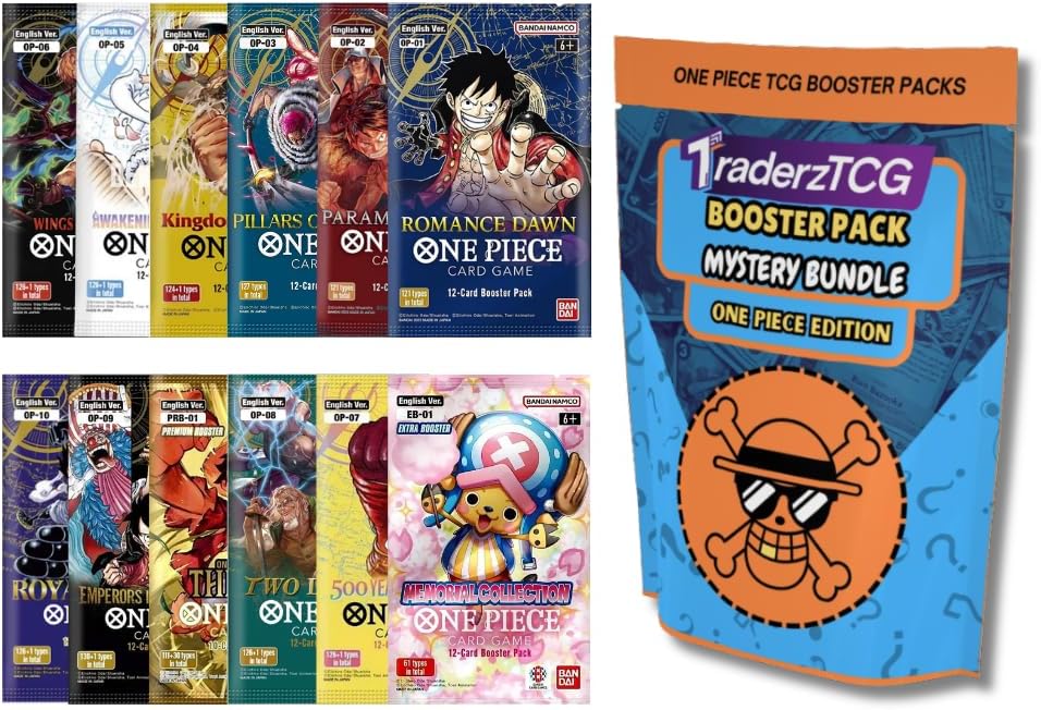 One Piece TCG English Booster Pack Bundle – (4 Pack English) - Perfect for One Piece Cards Game Fans, Anime Collectors, and TCG Enthusiasts