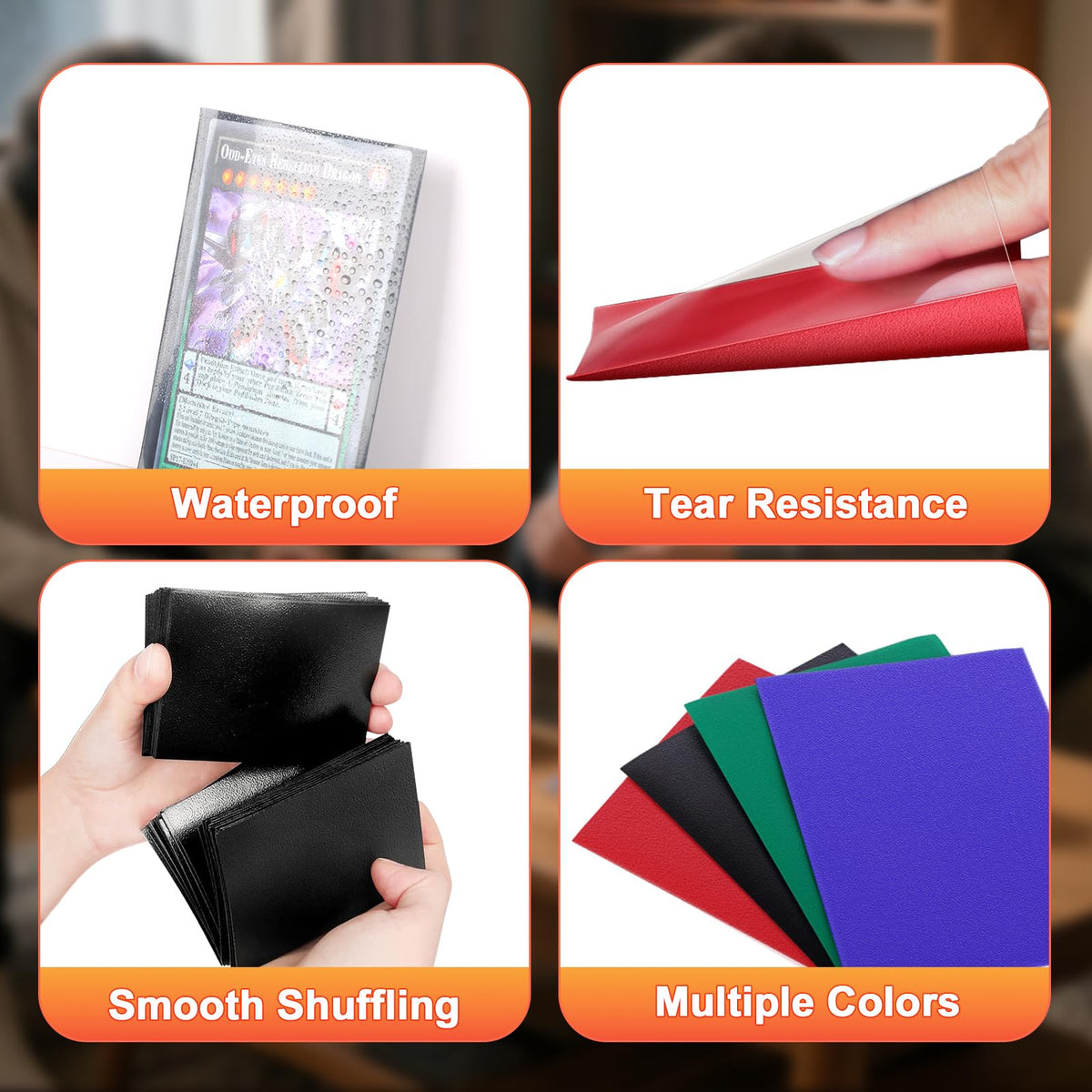 1000Pcs Black Card Sleeves for Trading Cards, Matte MTG Card Sleeves