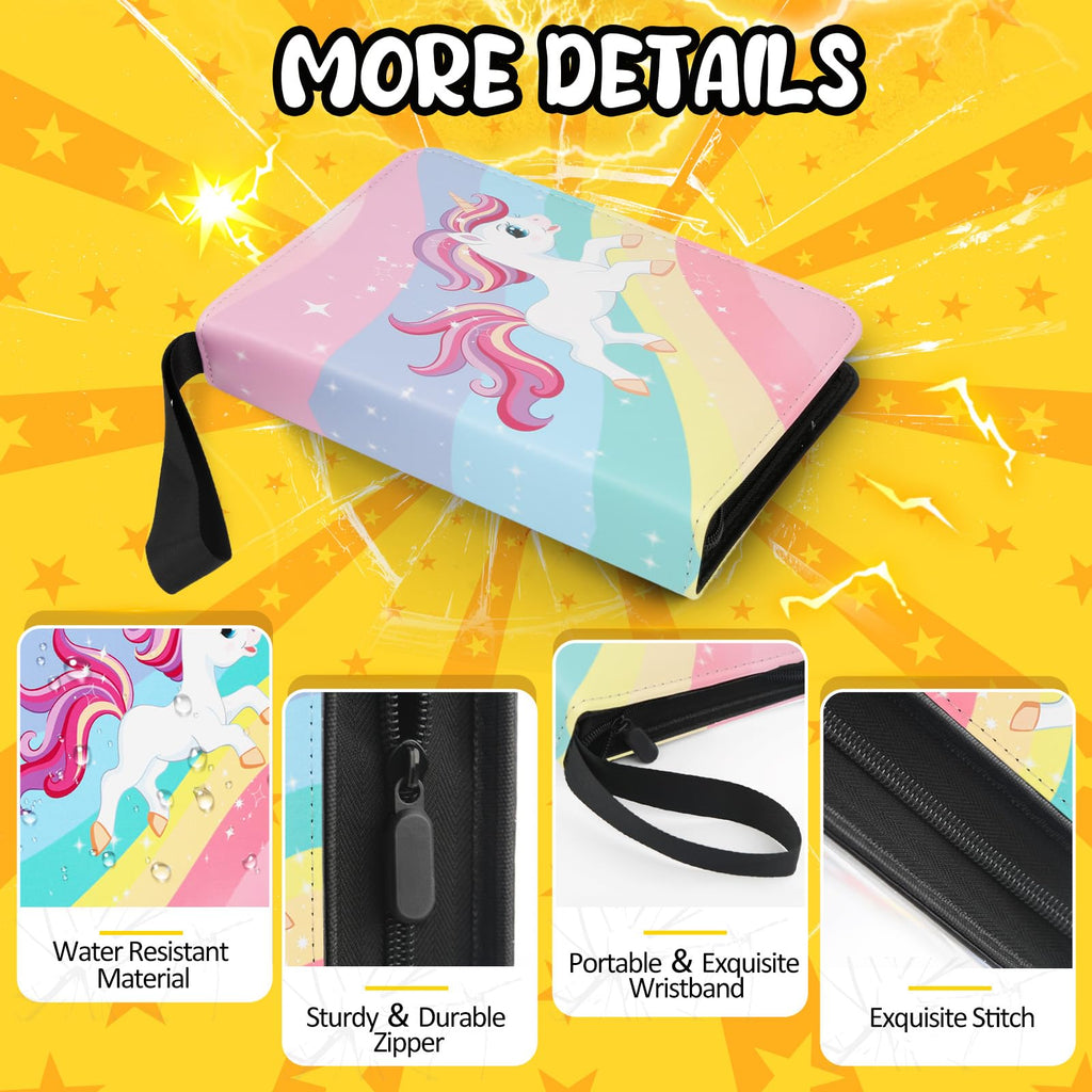 Collectible Trading Card Albums, 400 Card Holders with 50 Removable Sleeves, Portable 4 Pockets Collectible Trading Card Binder, PU Card Collection Binder for MTG, TCG, Sport Card, Game Cards