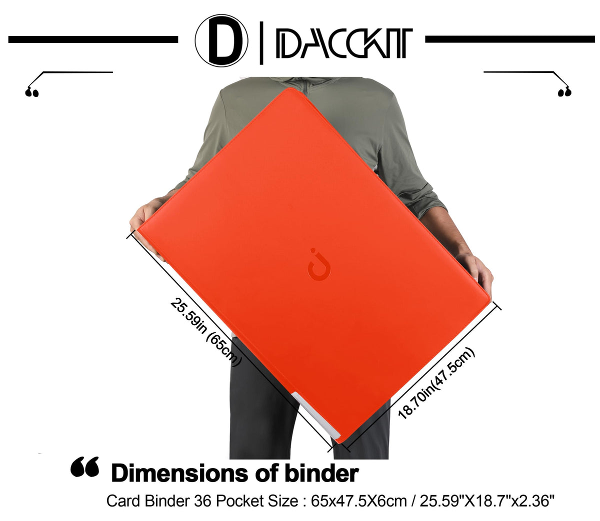 D DACCKIT 3600 Pockets Card Binder，Premium Large 36-Pocke Ringless Trading Card Album - Side Loading UltraSonic-363600 Tech Zip Binder for TCG（Classic Black）