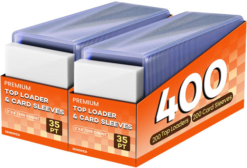 1600 Card Sleeves Top Loaders for Cards, 3" x 4" Hard Plastic Toploaders
