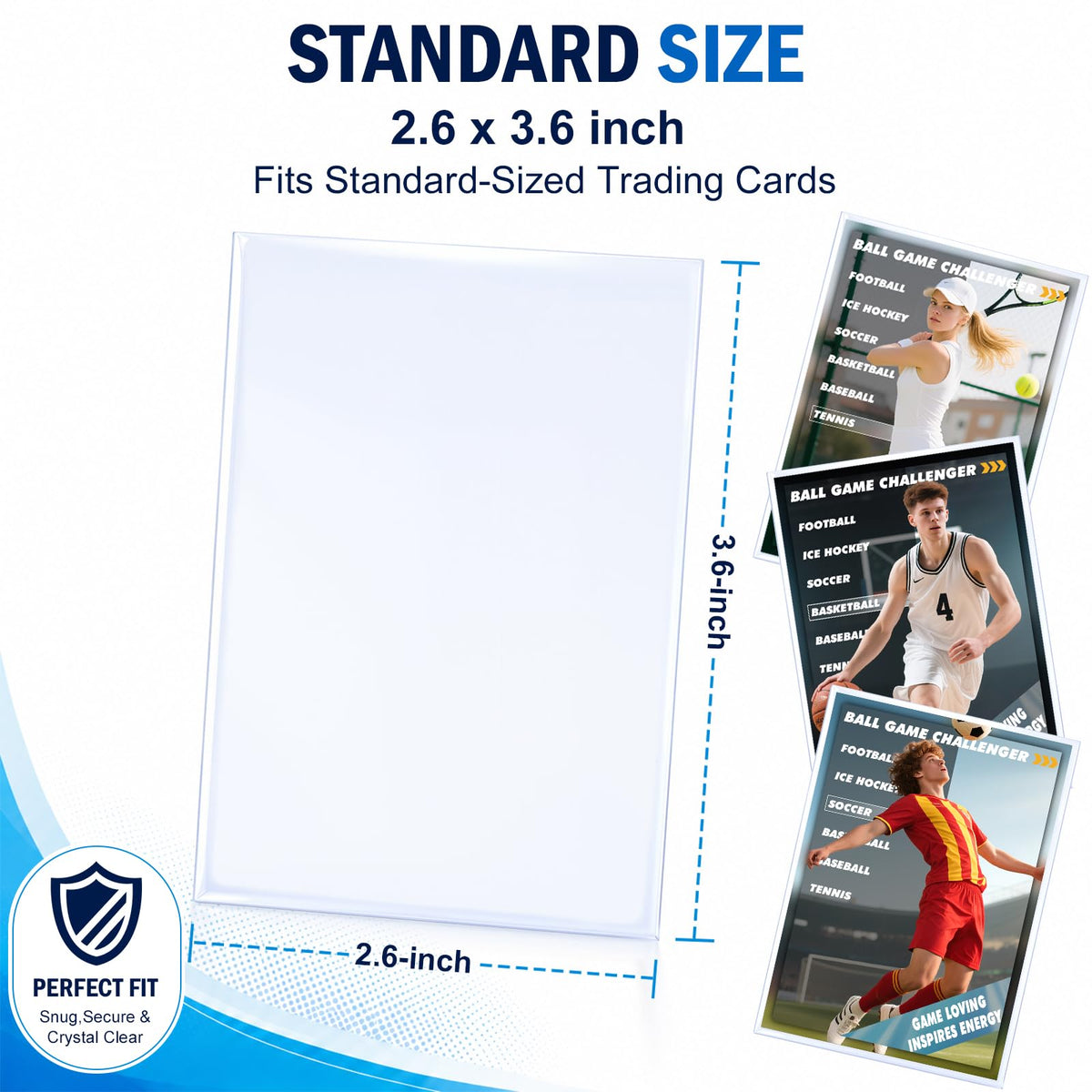 1000 Counts Card Sleeves Top Loaders for Trading Cards, Penny Soft Sleeves Baseball Card Sleeves Protectors Fit for Sports Cards, Football, Game Card