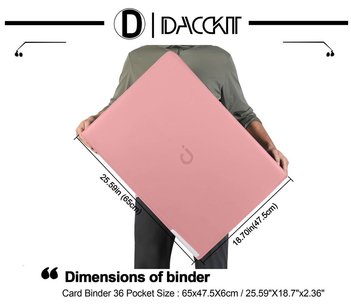 D DACCKIT 3600 Pockets Card Binder，Premium Large 36-Pocke Ringless Trading Card Album - Side Loading UltraSonic-363600 Tech Zip Binder for TCG（Classic Black）