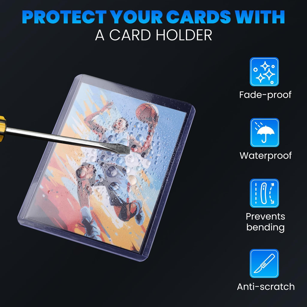 1600 Card Sleeves Top Loaders for Cards, 3" x 4" Hard Plastic Toploaders