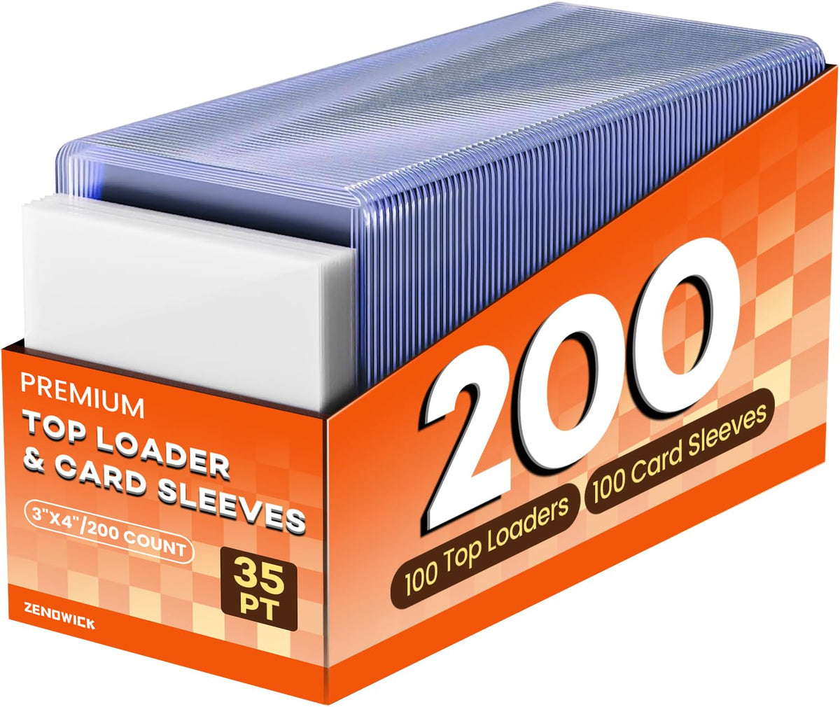 1600 Card Sleeves Top Loaders for Cards, 3" x 4" Hard Plastic Toploaders