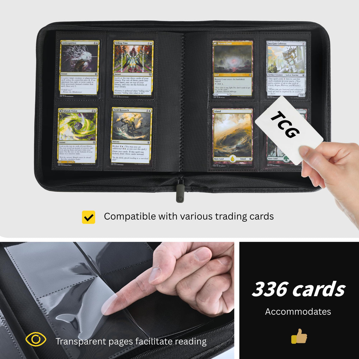 2000 Pockets Trading Card Binder (BLACK)