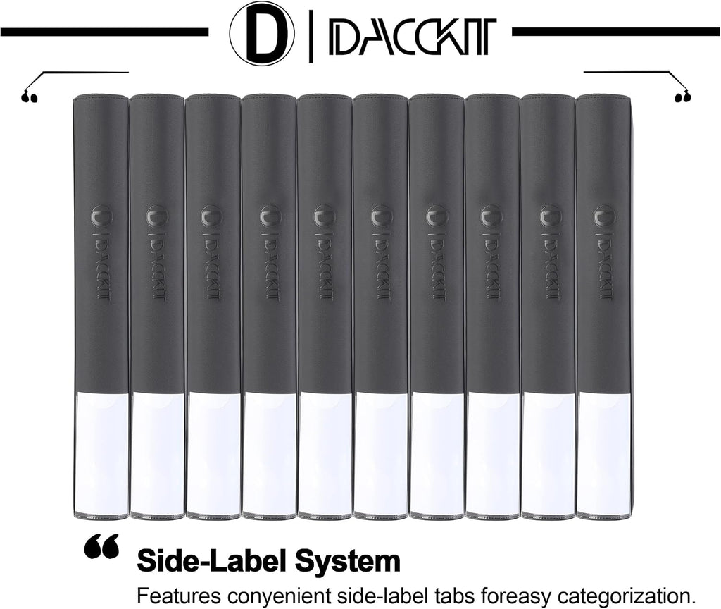 D DACCKIT 3600 Pockets Card Binder，Premium Large 36-Pocke Ringless Trading Card Album - Side Loading UltraSonic-363600 Tech Zip Binder for TCG（Classic Black）