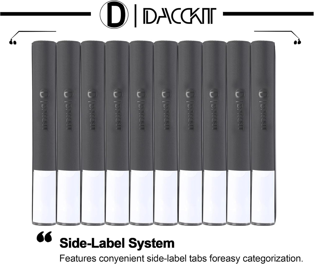 D DACCKIT 3600 Pockets Card Binder，Premium Large 36-Pocke Ringless Trading Card Album - Side Loading UltraSonic-363600 Tech Zip Binder for TCG（Classic Black）