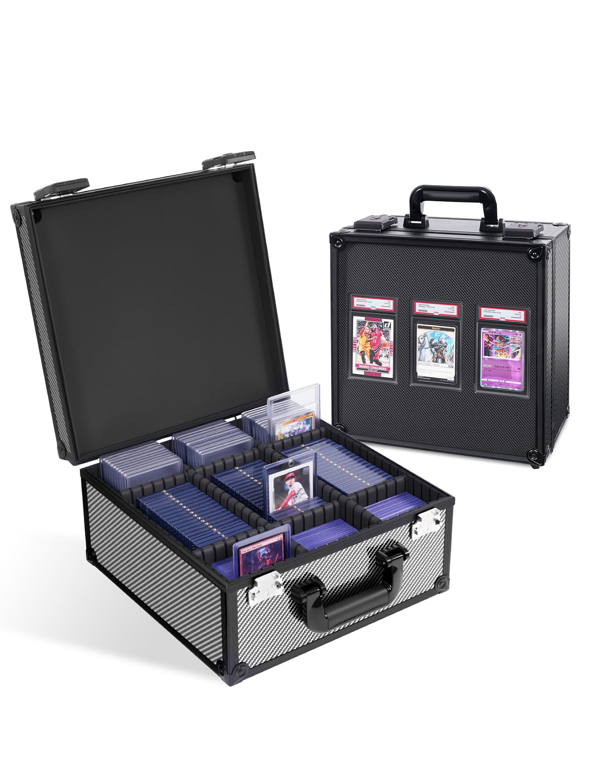 Black Graded Card Storage Box, TSA Lock Slab Case, Display Window