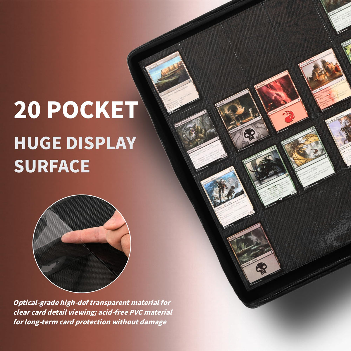 2000 Pockets Trading Card Binder (BLACK)