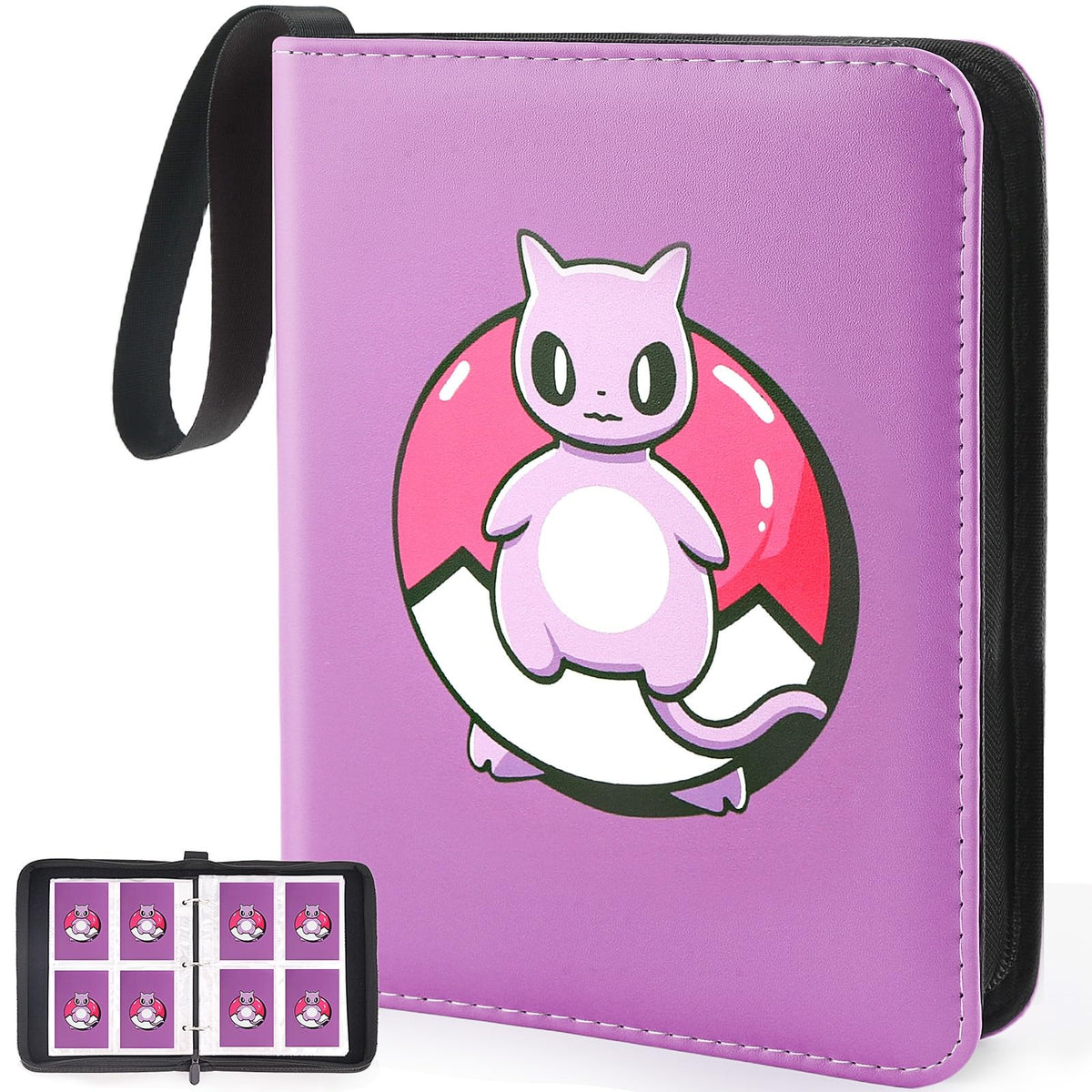 Collectible Trading Card Albums, 400 Card Holders with 50 Removable Sleeves, Portable 4 Pockets Collectible Trading Card Binder, PU Card Collection Binder for MTG, TCG, Sport Card, Game Cards