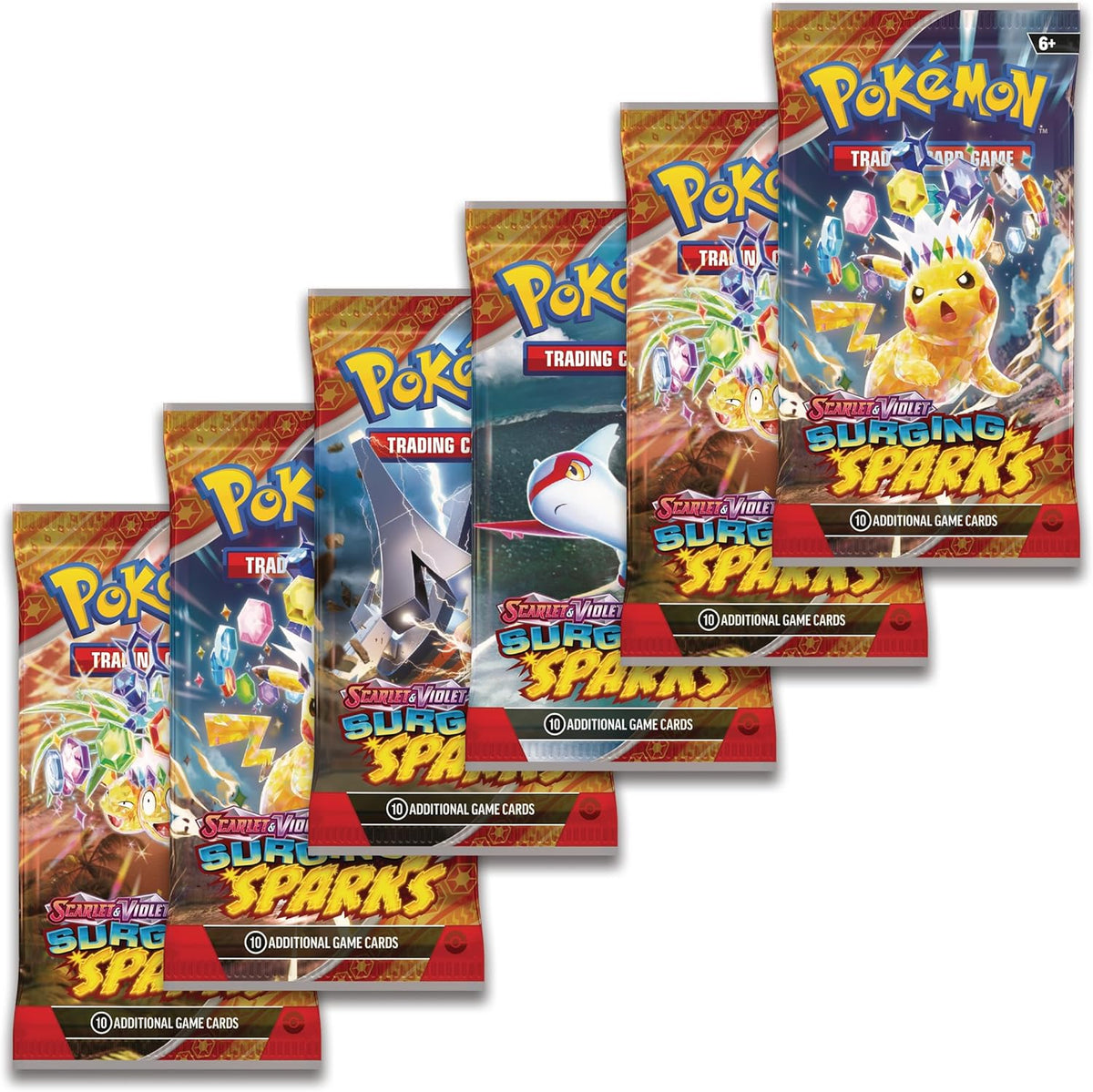Pokémon TCG: Scarlet & Violet—Surging Sparks Booster Bundle (6 Booster Packs)
