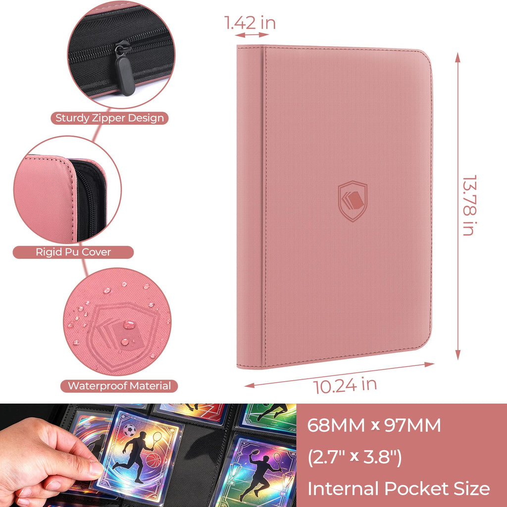 Card Binder 2 Pack, Holds 540 Cards for Each, 500 Card Sleeves INCLUDED