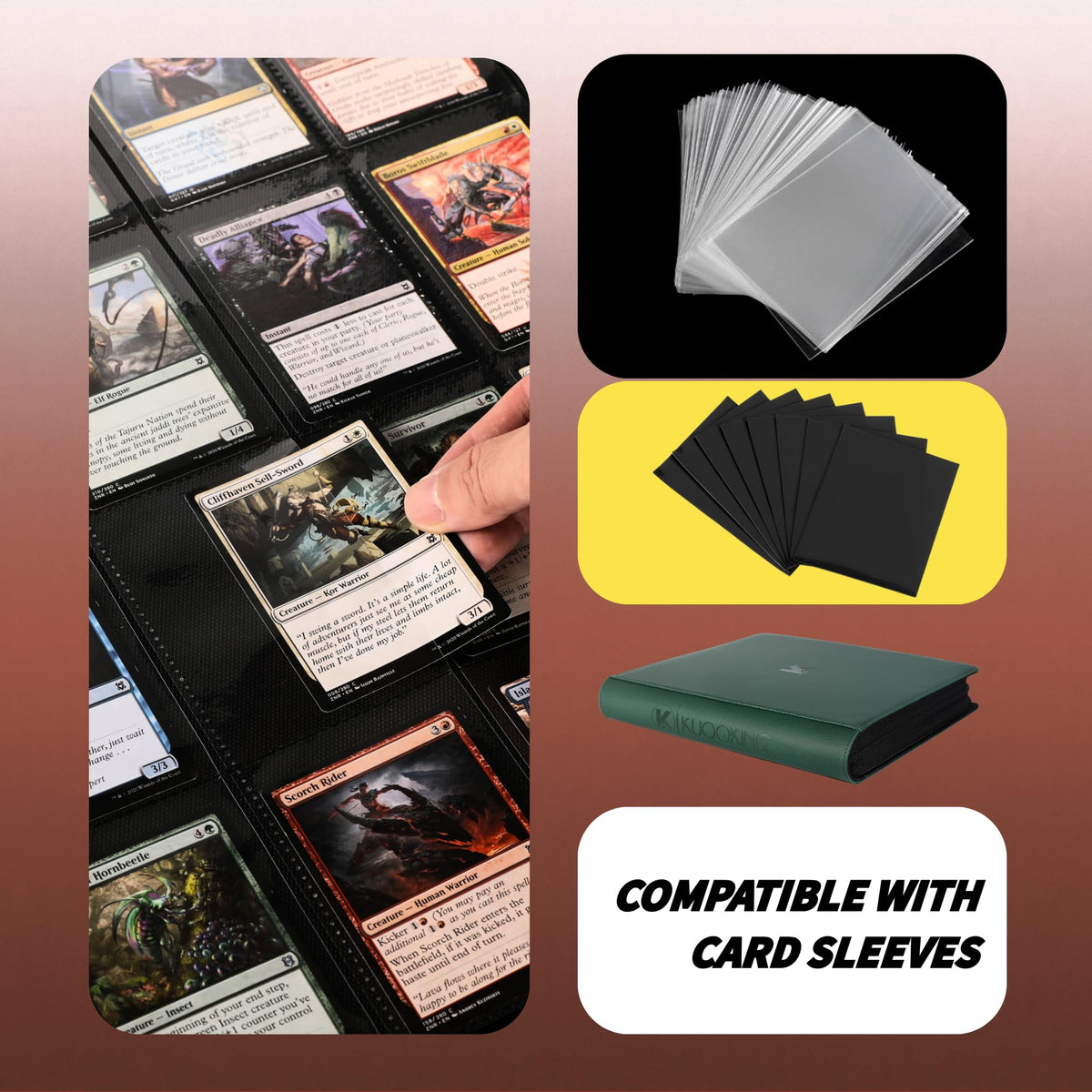2000 Pockets Trading Card Binder (BLACK)