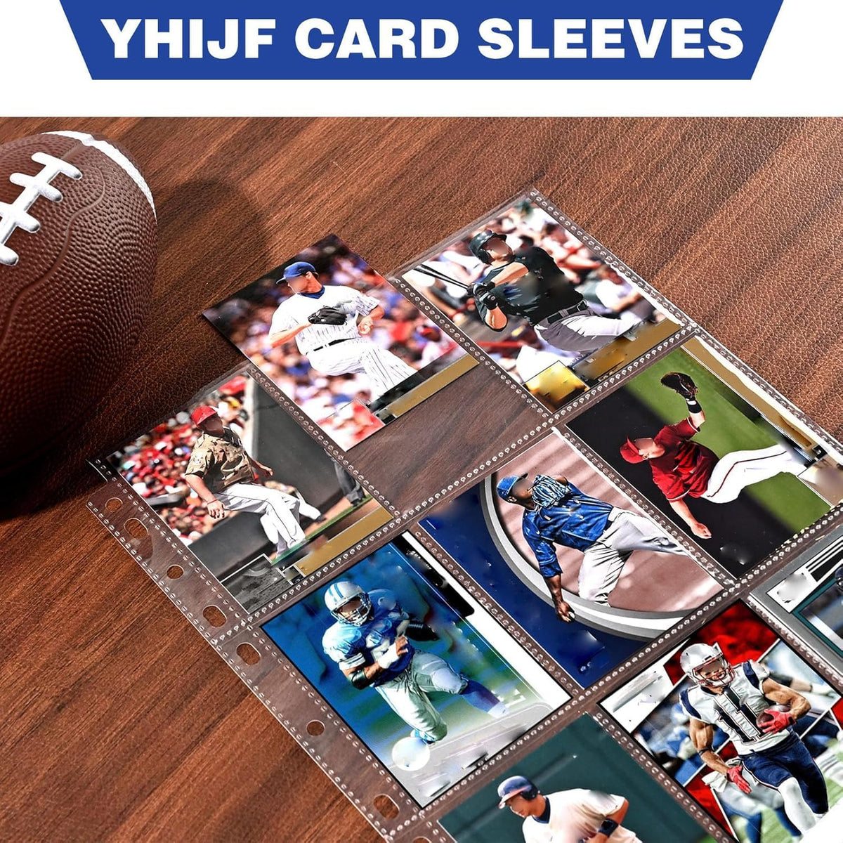 200 Pack 9 Pocket Card Sleeves Binder Sheets, Holds 3600 Cards