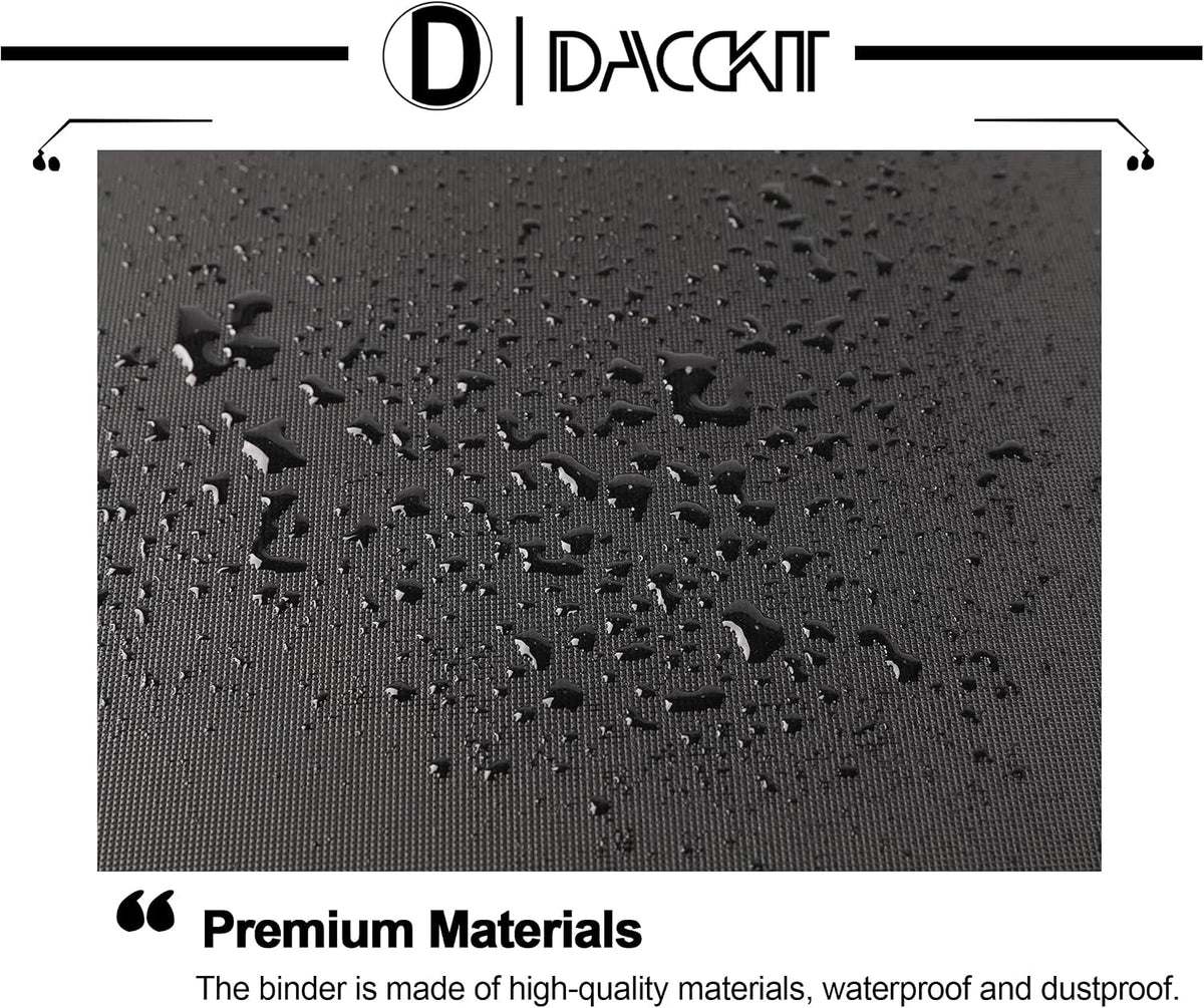 D DACCKIT 3600 Pockets Card Binder，Premium Large 36-Pocke Ringless Trading Card Album - Side Loading UltraSonic-363600 Tech Zip Binder for TCG（Classic Black）
