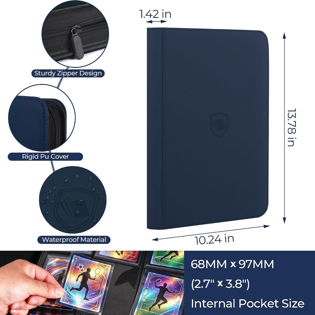 Card Binder 2 Pack, Holds 540 Cards for Each, 500 Card Sleeves INCLUDED