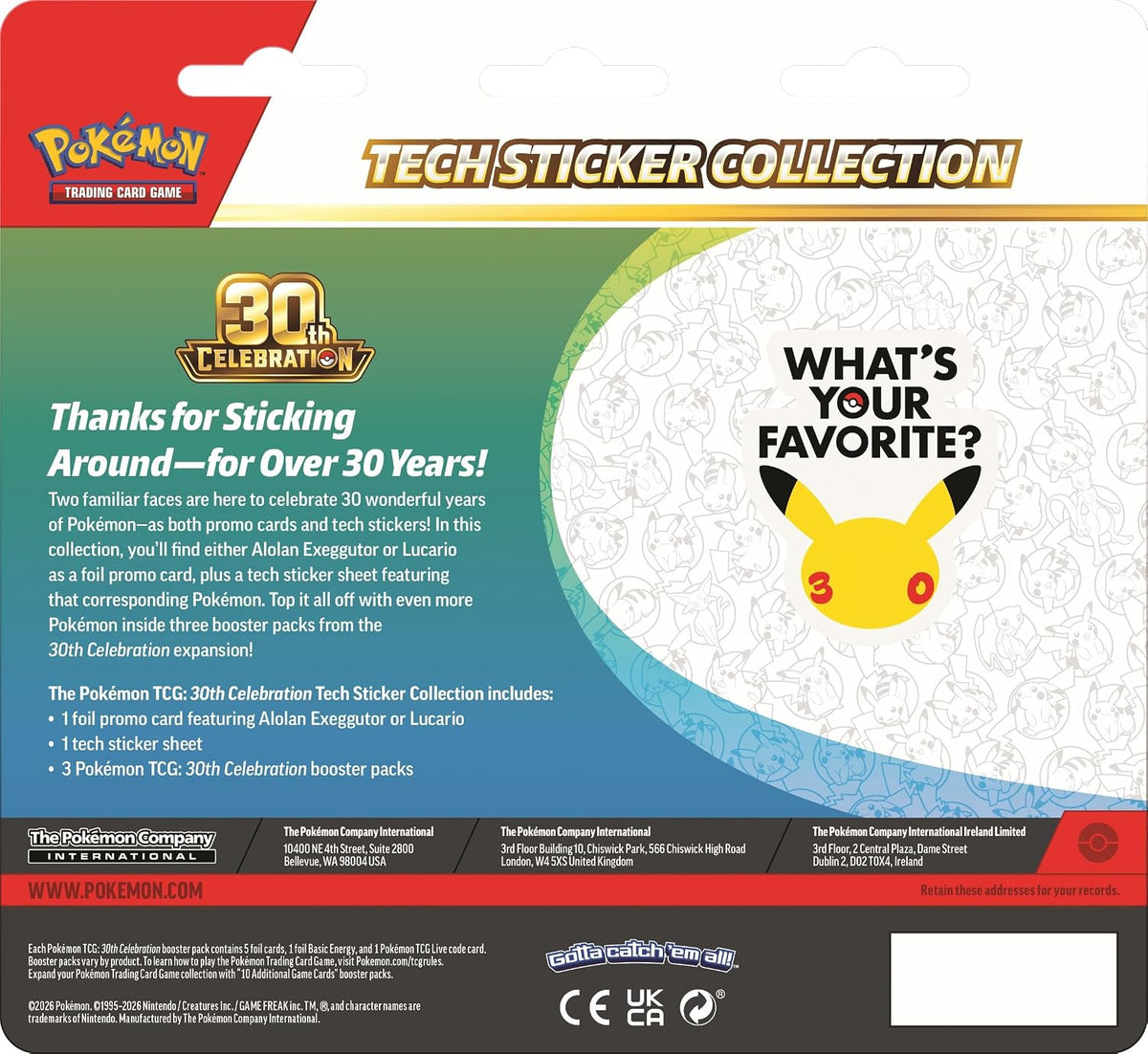 Pokemon TCG: 30th Celebration Tech Sticker Collection - Alolan Exeggutor