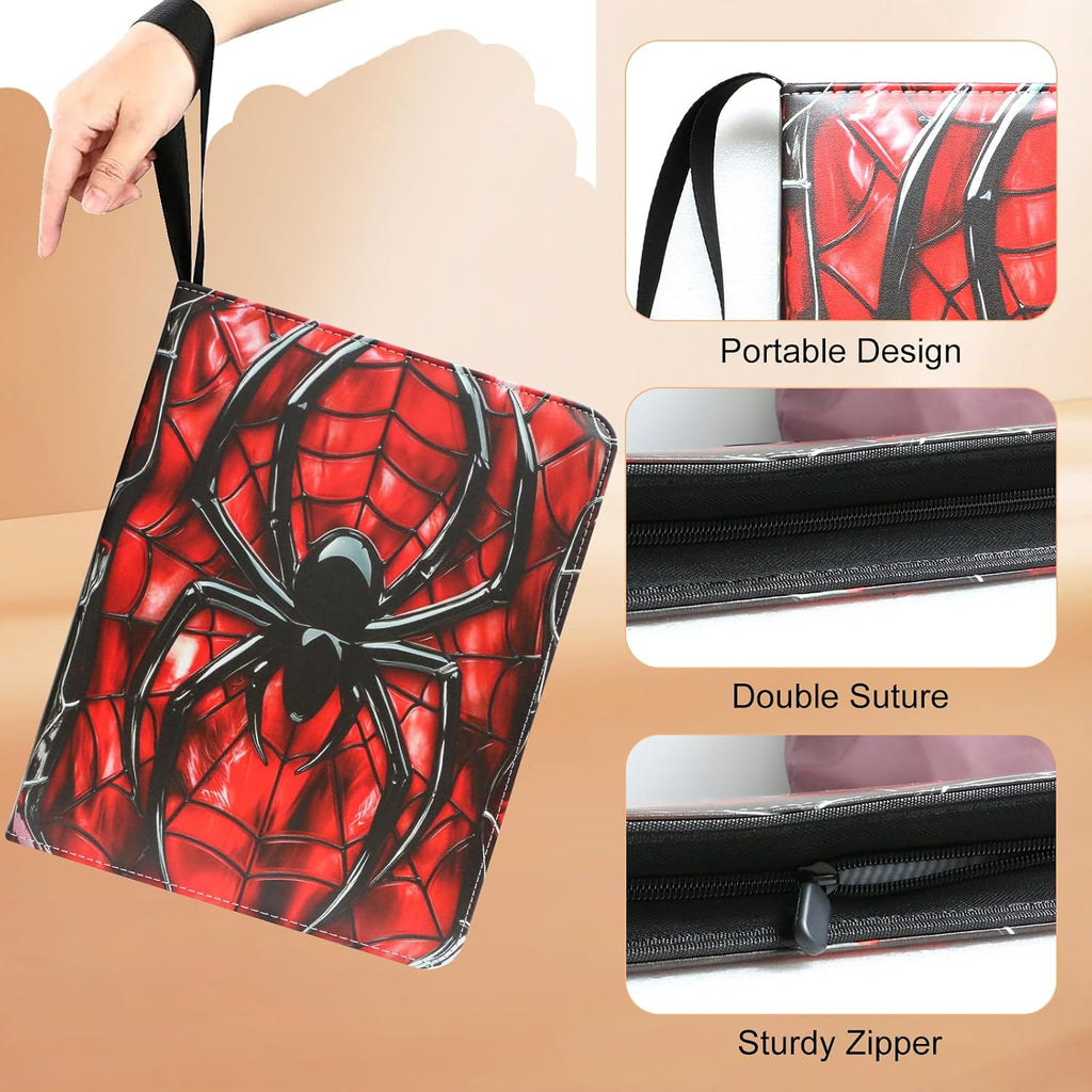 9 Pocket Zipper Trading Card Binder, PU Material Holds 1080 Cards