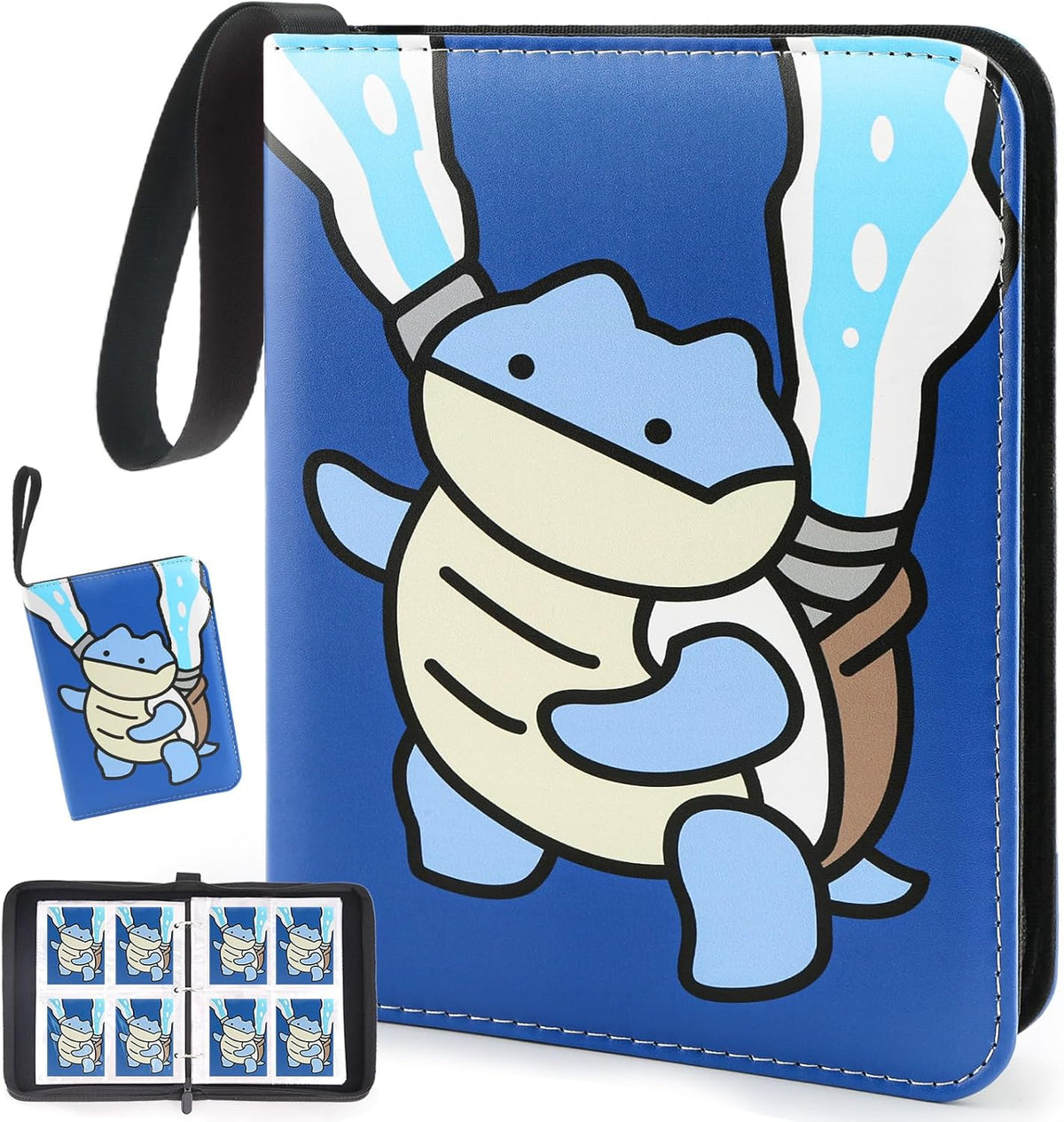 Collectible Trading Card Albums, 400 Card Holders with 50 Removable Sleeves, Portable 4 Pockets Collectible Trading Card Binder, PU Card Collection Binder for MTG, TCG, Sport Card, Game Cards