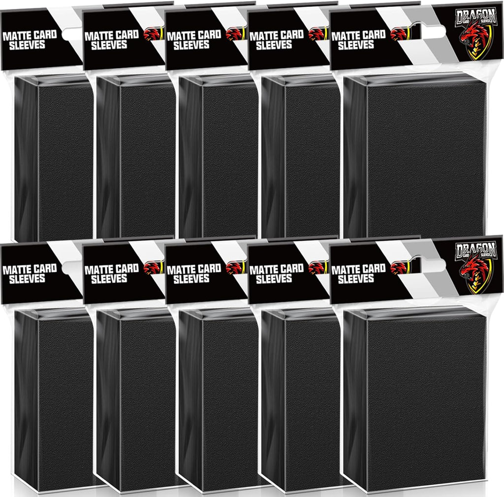 1000Pcs Black Card Sleeves for Trading Cards, Matte MTG Card Sleeves