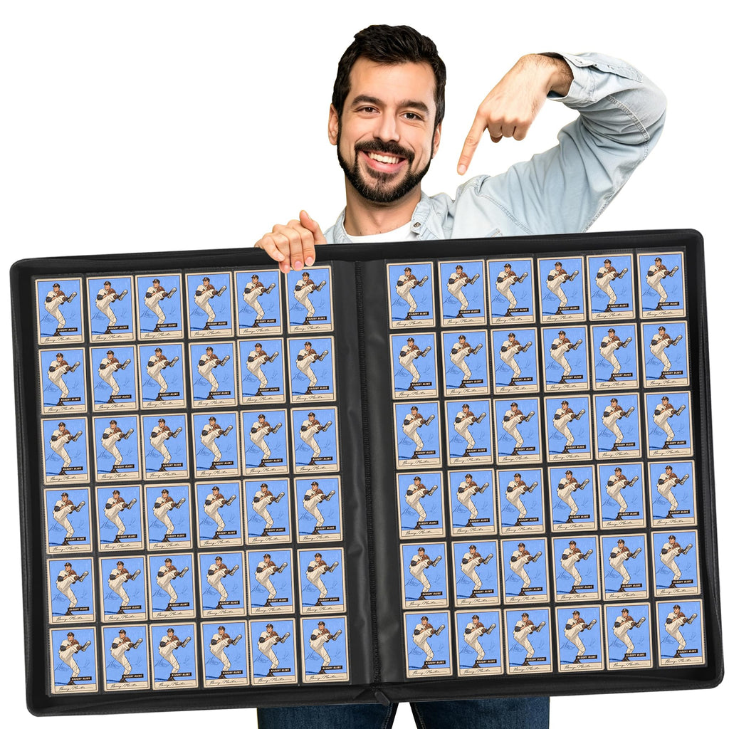 D DACCKIT 3600 Pockets Card Binder，Premium Large 36-Pocke Ringless Trading Card Album - Side Loading UltraSonic-363600 Tech Zip Binder for TCG（Classic Black）