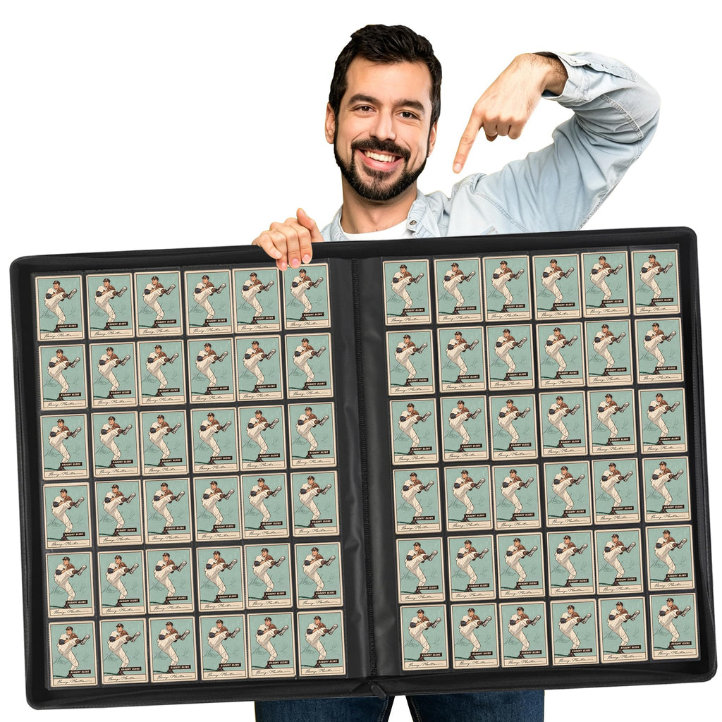 D DACCKIT 3600 Pockets Card Binder，Premium Large 36-Pocke Ringless Trading Card Album - Side Loading UltraSonic-363600 Tech Zip Binder for TCG（Classic Black）