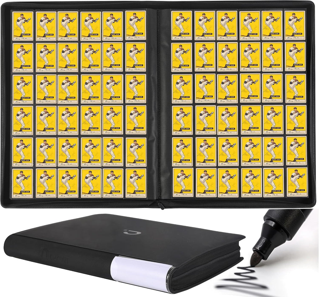 D DACCKIT 3600 Pockets Card Binder，Premium Large 36-Pocke Ringless Trading Card Album - Side Loading UltraSonic-363600 Tech Zip Binder for TCG（Classic Black）
