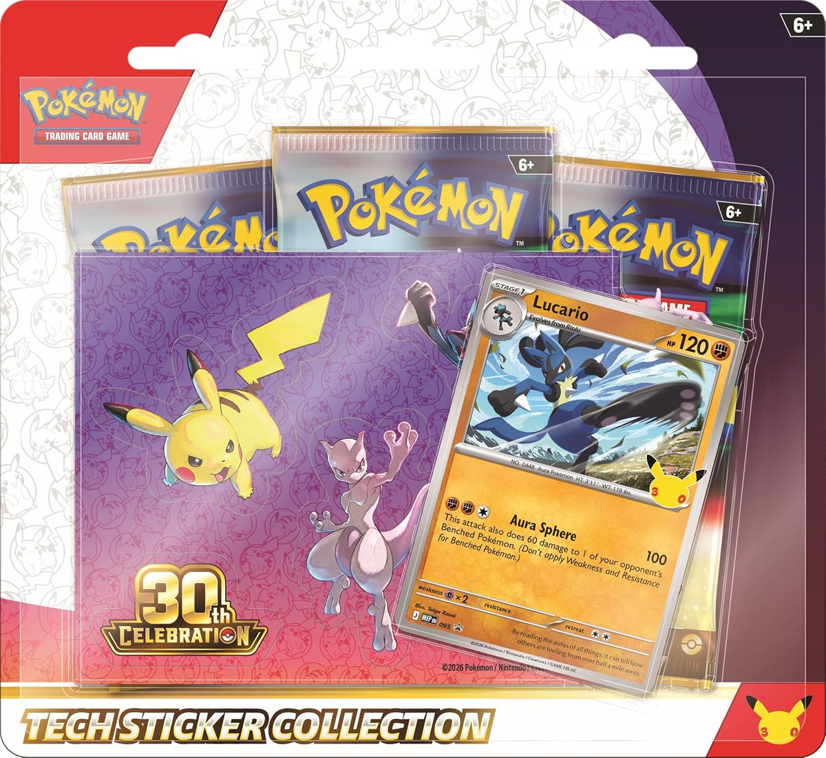 Pokemon TCG: 30th Celebration Tech Sticker Collection - Lucario